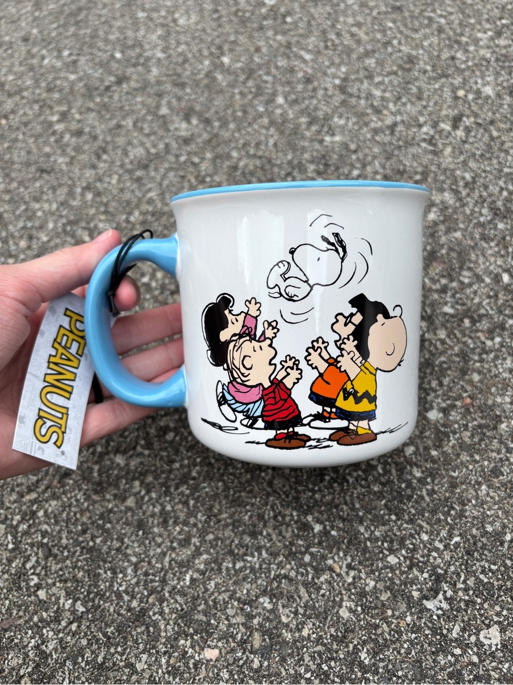 Peanuts Mug White and Blue Coffee Cup